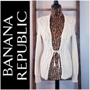 BANANA REPUBLIC Cream Cardigan- Sz XS, fits like S